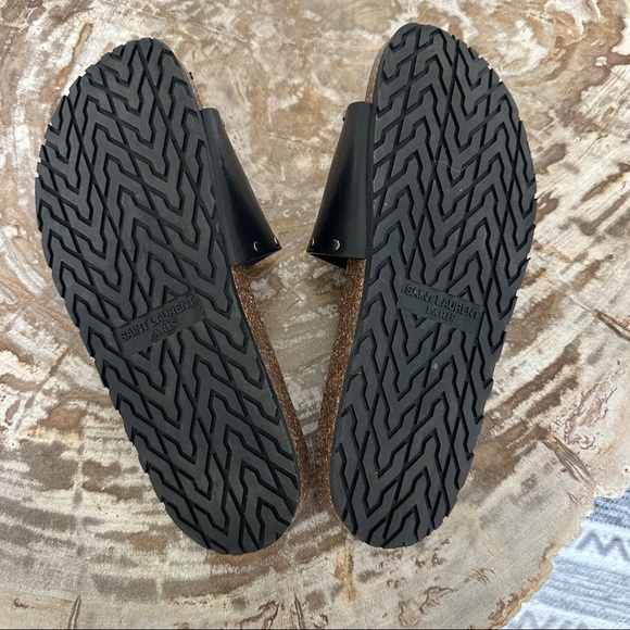 NEW | Saint Laurent Jimmy Studded leather slides - Picture 4 of 10